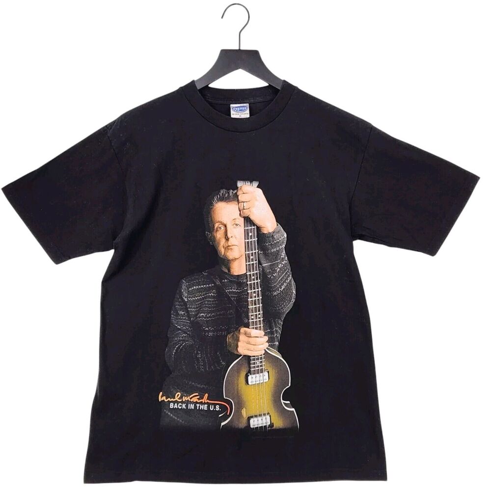 Paul McCartney 2002 Back in the US Tour T-Shirt Black Mens‎ Size Medium Vintage